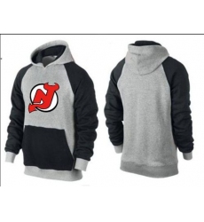 NHL Men's New Jersey Devils Big & Tall Logo Hoodie - Grey/Black