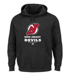 NHL Men's New Jersey Devils Majestic Big & Tall Critical Victory Pullover Hoodie - Black