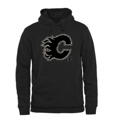 NHL Men's Calgary Flames Black Rink Warrior Pullover Hoodie