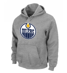 NHL Men's Edmonton Oilers Big & Tall Logo Hoodie - Grey