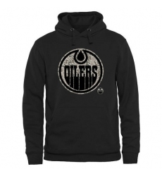 NHL Men's Edmonton Oilers Black Rink Warrior Pullover Hoodie