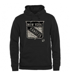 NHL Men's New York Rangers Black Rink Warrior Pullover Hoodie