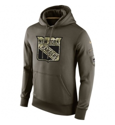 NHL Men's New York Rangers Nike Olive Salute To Service KO Performance Hoodie