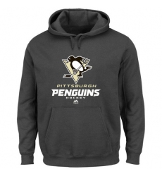 NHL Men's Majestic Pittsburgh Penguins Big & Tall Critical Victory Pullover Hoodie - Black