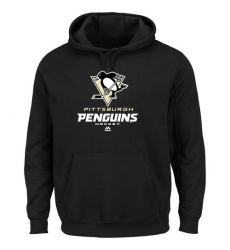 NHL Men's Majestic Pittsburgh Penguins Critical Victory VIII Pullover Hoodie - Black