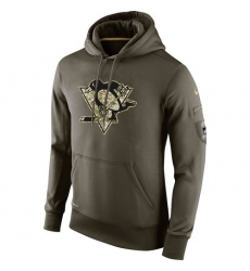 NHL Men's Pittsburgh Penguins Nike Olive Salute To Service KO Performance Hoodie