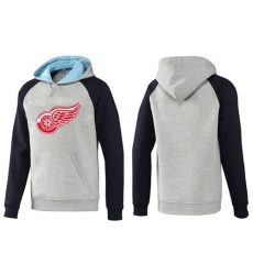 NHL Men's Detroit Red Wings Big & Tall Logo Hoodie - Grey/Black