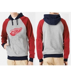 NHL Men's Detroit Red Wings Big & Tall Logo Hoodie - Grey/Red