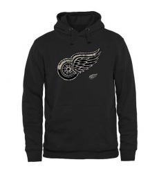 NHL Men's Detroit Red Wings Black Rink Warrior Pullover Hoodie