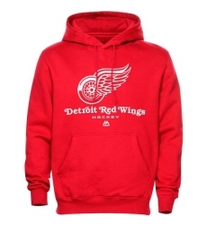 NHL Men's Detroit Red Wings Majestic Critical Victory VIII Fleece Hoodie - Steel