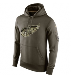 NHL Men's Detroit Red Wings Nike Olive Salute To Service KO Performance Hoodie