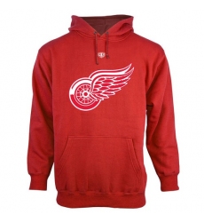 NHL Men's Detroit Red Wings Old Time Hockey Big Logo with Crest Pullover Hoodie - Red