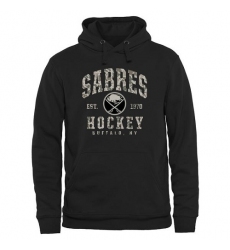 NHL Men's Buffalo Sabres Black Camo Stack Pullover Hoodie