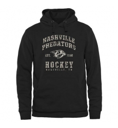 NHL Men's Nashville Predators Black Camo Stack Pullover Hoodie