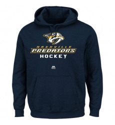 NHL Men's Nashville Predators Majestic Big & Tall Critical Victory Pullover Hoodie - Navy Blue