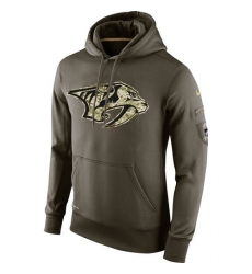 NHL Men's Nashville Predators Nike Olive Salute To Service KO Performance Hoodie