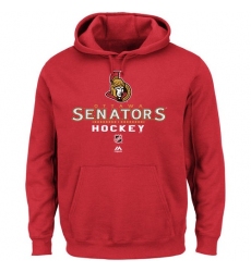 NHL Men's Majestic Ottawa Senators Critical Victory Pullover Hoodie Sweatshirt - Red