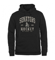 NHL Men's Ottawa Senators Black Camo Stack Pullover Hoodie