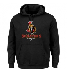 NHL Men's Ottawa Senators Majestic Critical Victory VIII Fleece Hoodie - Black