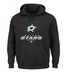 NHL Men's Majestic Dallas Stars Critical Victory VIII Pullover Hoodie - Black