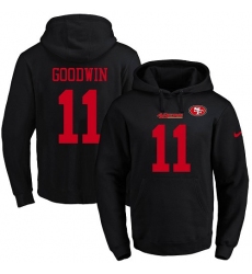 NFL Men's Nike San Francisco 49ers #11 Marquise Goodwin Black Name & Number Pullover Hoodie