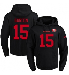 NFL Men's Nike San Francisco 49ers #15 Pierre Garcon Black Name & Number Pullover Hoodie