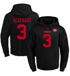 NFL Men's Nike San Francisco 49ers #3 C. J. Beathard Black Name & Number Pullover Hoodie