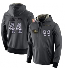 NFL Men's Nike San Francisco 49ers #44 Kyle Juszczyk Stitched Black Anthracite Salute to Service Player Performance Hoodie