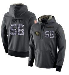 NFL Men's Nike San Francisco 49ers #56 Reuben Foster Stitched Black Anthracite Salute to Service Player Performance Hoodie