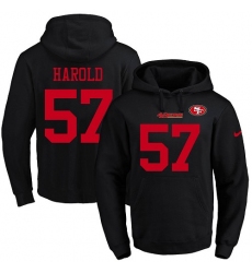 NFL Men's Nike San Francisco 49ers #57 Eli Harold Black Name & Number Pullover Hoodie