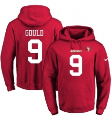 NFL Men's Nike San Francisco 49ers #9 Robbie Gould Red Name & Number Pullover Hoodie