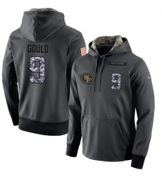 NFL Men's Nike San Francisco 49ers #9 Robbie Gould Stitched Black Anthracite Salute to Service Player Performance Hoodie