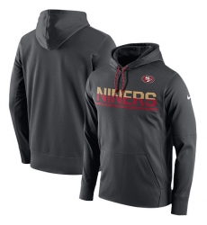 NFL Men's San Francisco 49ers Nike Anthracite Sideline Circuit Pullover Performance Hoodie