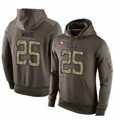 NFL Nike San Francisco 49ers #25 Jimmie Ward Green Salute To Service Men's Pullover Hoodie