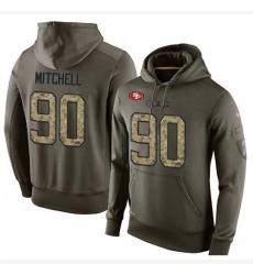 NFL Nike San Francisco 49ers #90 Earl Mitchell Green Salute To Service Men's Pullover Hoodie