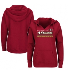 NFL San Francisco 49ers Majestic Women's Self-Determination Pullover Hoodie - Scarlet