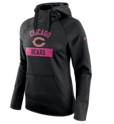 NFL Chicago Bears Nike Women's Breast Cancer Awareness Circuit Performance Pullover Hoodie - Black