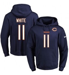 NFL Men's Nike Chicago Bears #11 Kevin White Navy Blue Name & Number Pullover Hoodie