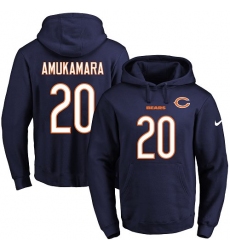 NFL Men's Nike Chicago Bears #20 Prince Amukamara Navy Blue Name & Number Pullover Hoodie