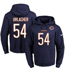 NFL Men's Nike Chicago Bears #54 Brian Urlacher Navy Blue Name & Number Pullover Hoodie