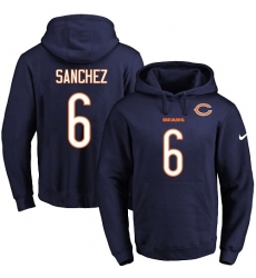 NFL Men's Nike Chicago Bears #6 Mark Sanchez Navy Blue Name & Number Pullover Hoodie