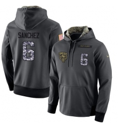 NFL Men's Nike Chicago Bears #6 Mark Sanchez Stitched Black Anthracite Salute to Service Player Performance Hoodie