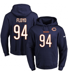 NFL Men's Nike Chicago Bears #94 Leonard Floyd Navy Blue Name & Number Pullover Hoodie