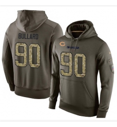 NFL Nike Chicago Bears #90 Jonathan Bullard Green Salute To Service Men's Pullover Hoodie