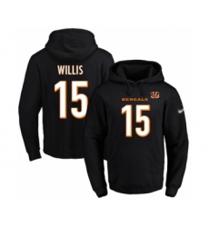 Football Men's Cincinnati Bengals #15 Damion Willis Black Name & Number Pullover Hoodie