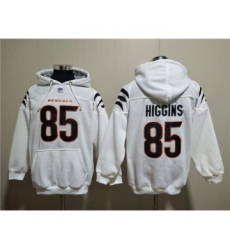 Men's Cincinnati Bengals #85 Tee Higgins White Pullover Hoodie