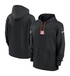 Men's Cincinnati Bengals Black Performance Pullover Hoodie