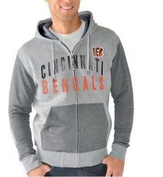 NFL Cincinnati Bengals G-III Sports by Carl Banks Safety Tri-Blend Full-Zip Hoodie - Heathered Gray