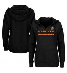 NFL Cincinnati Bengals Majestic Women's Self Determination Pullover Hoodie - Black