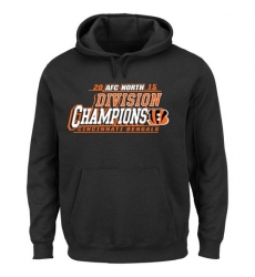 NFL Men's Cincinnati Bengals Majestic Black 2015 AFC North Division Champions Pullover Hoodie